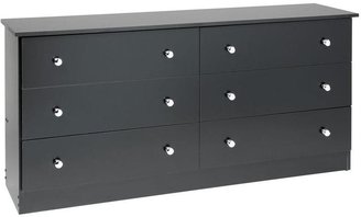 Prepac Edenvale Black 6-Drawer Dresser