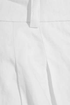 Michael Kors Pleated cotton-blend shorts