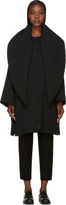 Yohji Yamamoto Black Padded Scarf Coat