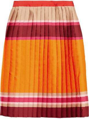 Ostwald Helgason Striped flared twill skirt
