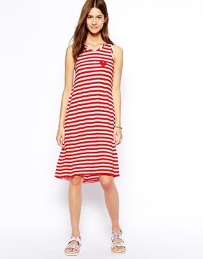 Sonia Rykiel Sonia by Midi Dress in Stripe - Blush stripe