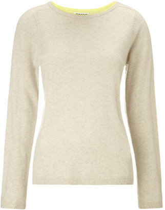 Whistles Clea Contrast Cashmere Crew