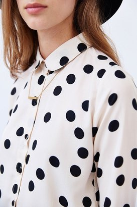 Urban Outfitters Compania Fantastica Polka Dot Button-Down Blouse