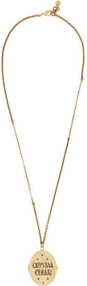 Lulu Frost Crystal Clear gold-plated crystal locket necklace