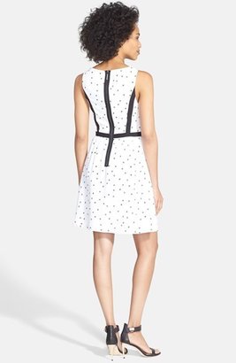 Kensie 'Square Dots' Fit & Flare Dress
