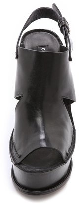 CNC Costume National Slingback Wedge Sandals