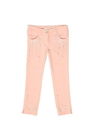 Miss Grant - Embellished Viscose Jersey Cropped Pants