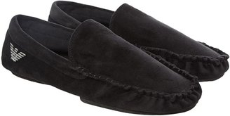 Emporio Armani Men's Velour moccasin slipper