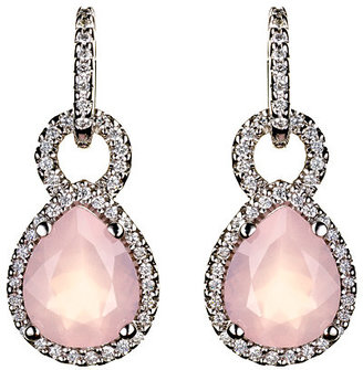 Jenny Perl Pear Shaped Pink Quartz Earring Enhancers