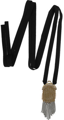 Juicy Couture Fringed pouch necklace