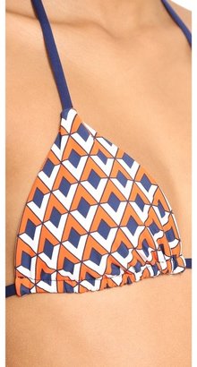 Splendid Pop Geo Reversible Triangle Bikini Top