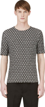McQ Black Cross Knit T-Shirt