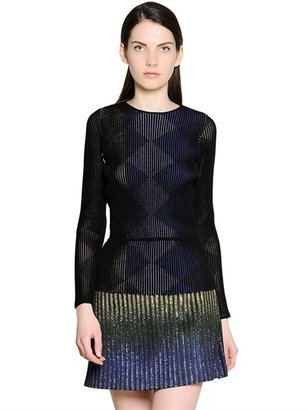 Marco De Vincenzo Viscose & Wool Blend Ribbed Sweater