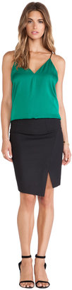 Milly Streth Suiting Slit Pencil Skirt
