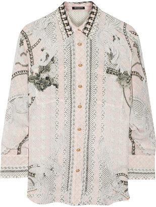Balmain Printed silk-chiffon blouse