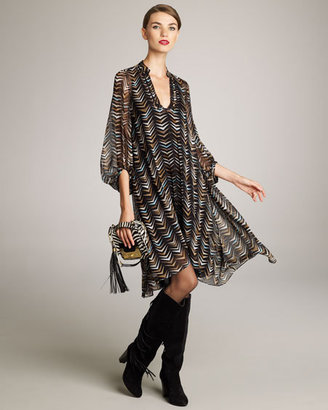 Diane von Furstenberg Kipling Chevron-Print Dress