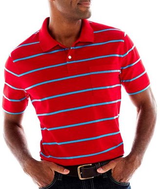 JCPenney St. John's Bay Bar-Striped Polo Shirt