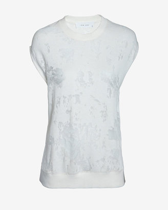 IRO Deconstructed Sleeveless Sweatshirt: White