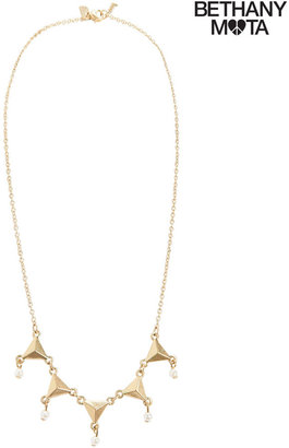 Aeropostale Triangle Faux Pearl Short-Strand Necklace
