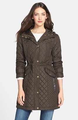 Cole Haan Diamond Quilt Hooded Parka