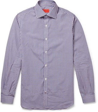 Isaia Slim-Fit Checked Cotton Shirt
