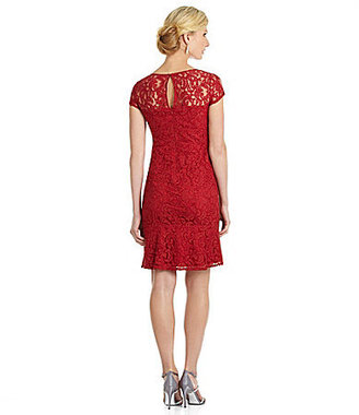 Adrianna Papell Lace Trumpet Skirt Dress