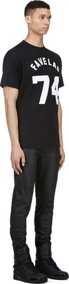 Givenchy Black Buffed Leather Trousers