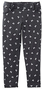 Carter's Girls' 2T-6X Bow Print French Terry Jeggings