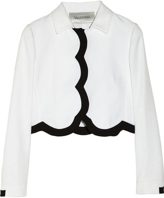 Valentino Cotton-blend piqué jacket