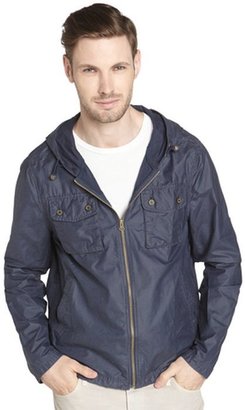 Just A Cheap Shirt navy cotton blend hooded jacket