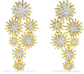 David Yurman Staburst Cluster Earrings with Diamonds in Gold