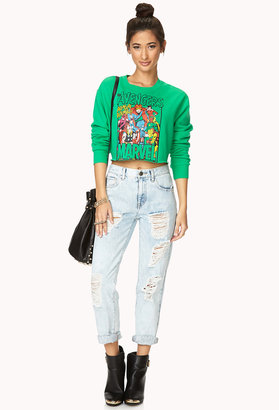 Forever 21 Cropped The Avengers Sweatshirt