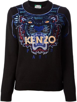 Kenzo tiger embroidered sweater