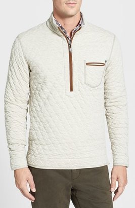 Tommy Bahama 'Greenwich' Island Modern Fit Reversible Quilted Half Zip Pullover