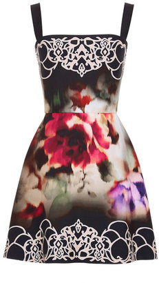 Elie Saab Crepe Cady Short Dress Print