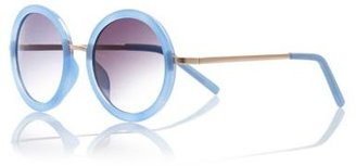 River Island Blue round sunglasses