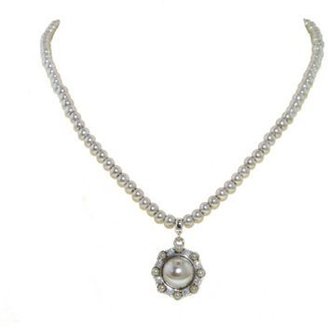 Finesse Soft grey pearl cluster pendant