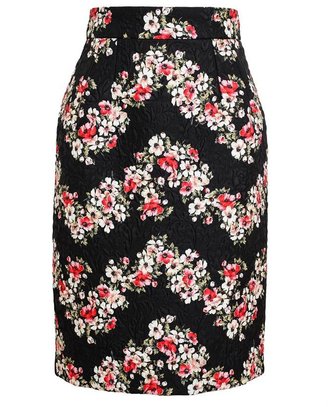 Dolce & Gabbana Floral Printed Jacquard Skirt