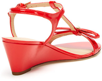 Donna T-Strap Bow Wedge Sandal