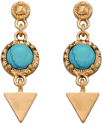 Fiorelli Gold Plated and Turquoise Earrings