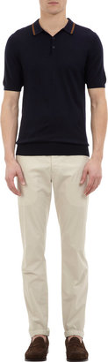 Burberry Textured Knit Polo Shirt