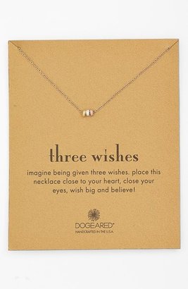 Dogeared 'Reminder - Three Wishes' Boxed Bead Pendant Necklace (Nordstrom Exclusive)