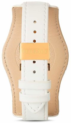 Versace Signature Rose Gold & White Dial Watch, 35mm