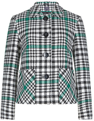 Marks and Spencer M&s Collection ButtonsafeTM Checked Jacket with Wool