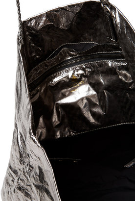 Lanvin Paper Bag Metallic Lambskin Leather Tote