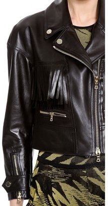Jason Wu Leather Fringe Motorcycle Jacket