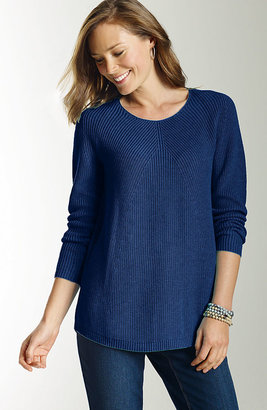 J. Jill Shaker-stitch a-line sweater