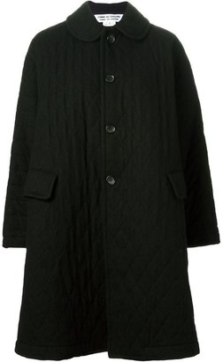 Comme des Garcons Peter Pan collar quilted oversized coat
