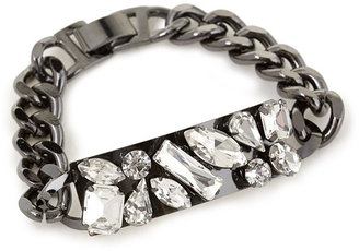Forever 21 rhinestoned chain bracelet