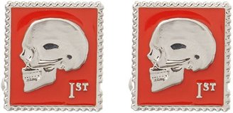 Paul Smith Skull postage stamp cufflink